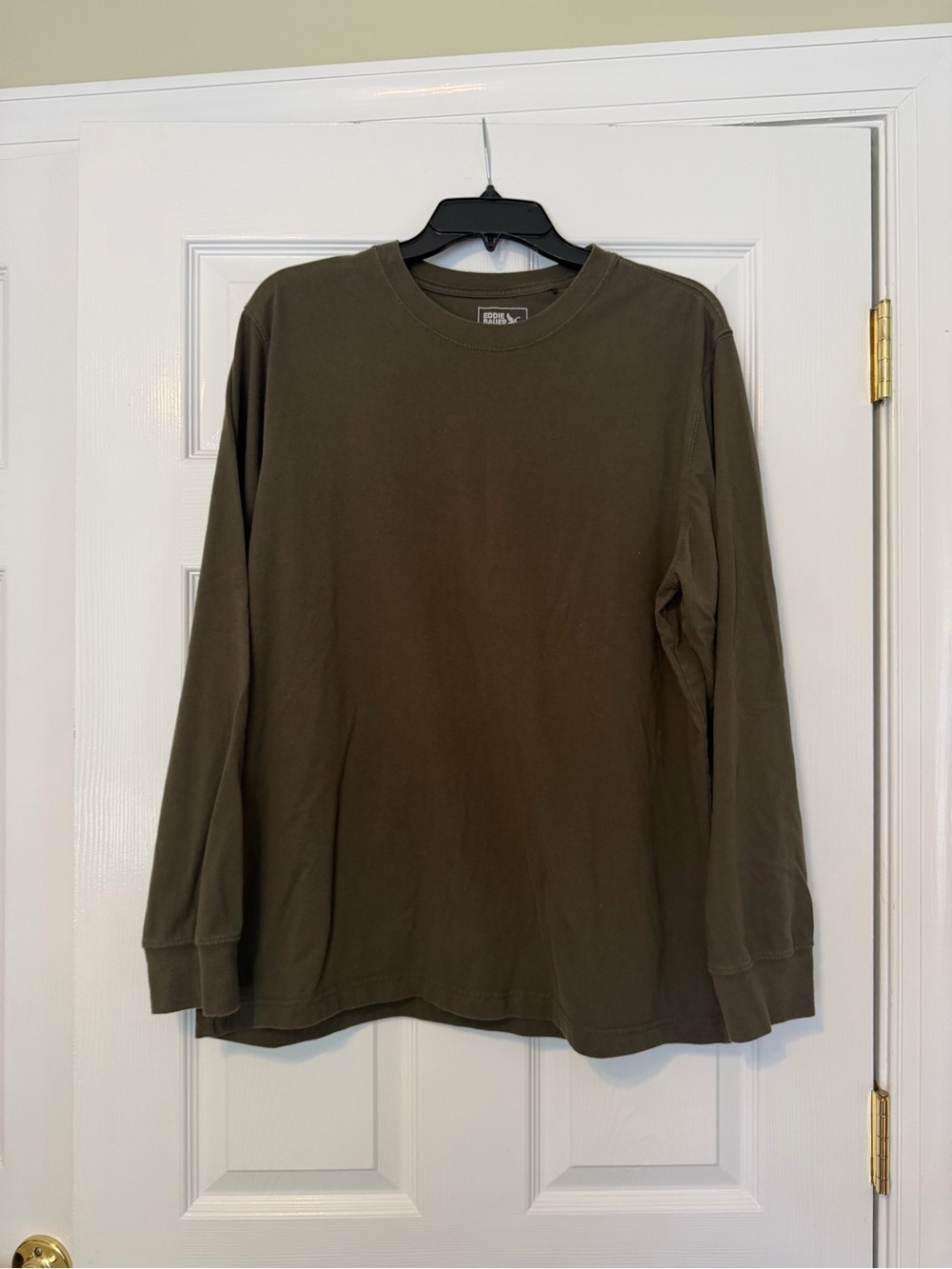 Eddie Bauer mens olive green long sleeve t-shirt Large